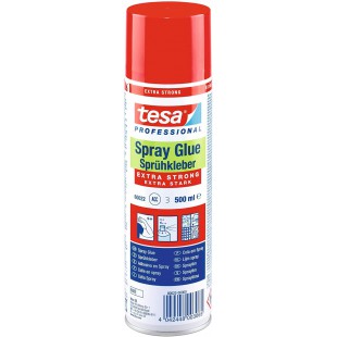 tesa Colle en spray Extra Fort 500 ml, Transparent, TE60022-00000-02