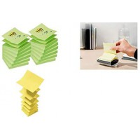 Lot de 12 Recharge POST IT Z-notes 100 feuilles 7,6 x 12,7 cm jaune