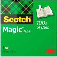 Scotch magic 810 ruban adhesif m8101910 acetate de cellulose_amp mat invisible 19 mm x 10 m