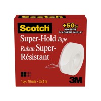 Scotch Ruban adhesif Super-Hold 19 mm x 25,4 m, Carton Noir