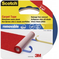 3M Scotch Ruban Adhesif Double Face pour Moquette 50 mm x 7 m 1 Rouleau