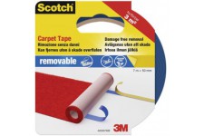 3M Scotch Ruban Adhesif Double Face pour Moquette 50 mm x 7 m 1 Rouleau