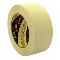 3M 2011850 Ruban Adhesif de Masquage Papier Crepe 201E 18mm x 50 m Beige