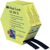 3M Dual Lock SJ354X Ruban Boucles et Crochets 25,4 mm x 5 m Noir