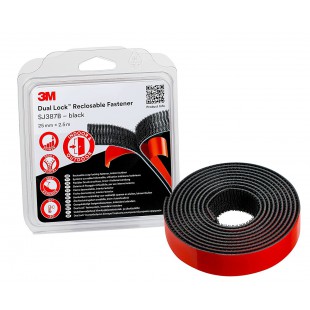 3M Dual Lock SJ387B, solutions de fixations amovibles - excellente adhesion a  la plupart des peintures poudre, Metaux, verre, b