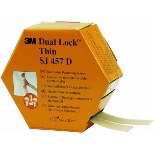 3 M SJ 457 d Dual Lock fermeture a  pression flexible, Couleur : Translucide