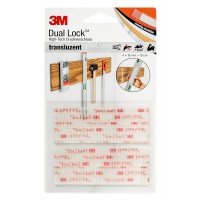 3M Dual Lock SJ3560, solutions de fixations amovibles - concu pour donner un aspect translucide (verre, verre acrylique (PMMA), 