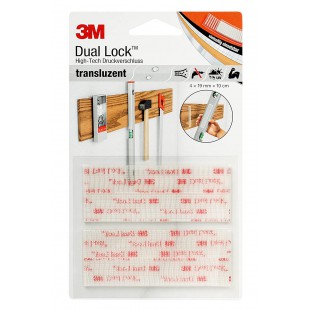 3M Dual Lock SJ3560, solutions de fixations amovibles - concu pour donner un aspect translucide (verre, verre acrylique (PMMA), 