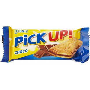 24 barres de biscuits PiCK UP! Choco, dans un presentoir