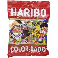 Haribo Color-Rado, Color Rado, Bonbons Fruites, Bonbons Gelifies, Bonbons, Reglisse, Melange Reglisse, en Sachet, Paquet, 200 g