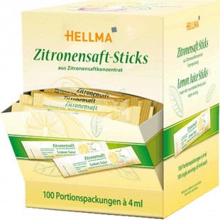 GRANINI Boite de 100 Sticks de 4 ml de Jus de Citron Concentre