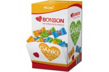 Boite presentoir de 200 Bonbons Cerise en forme de Coeur