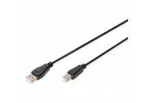 DIGITUS Cable USB USB 2.0 USB-A male, USB-B male 3.00 m Noir