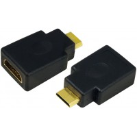 LogiLink AH0009 Adaptateur HDMI, HDMI type A 19 broches femelle vers HDMI type C Mini 19 broches male (Gold)