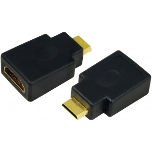LogiLink AH0009 Adaptateur HDMI, HDMI type A 19 broches femelle vers HDMI type C Mini 19 broches male (Gold)