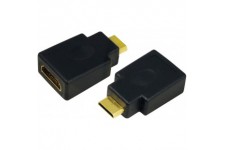 LogiLink AH0009 Adaptateur HDMI, HDMI type A 19 broches femelle vers HDMI type C Mini 19 broches male (Gold)