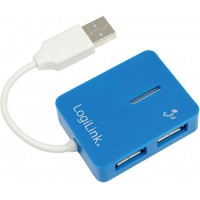 LogiLink Smile Hub USB 2.0 4 Ports Bleu
