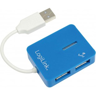 LogiLink Smile Hub USB 2.0 4 Ports Bleu