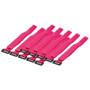 LogiLink KAB0016 Pack de 10 Attache-cables 500 x 20 mm Rose