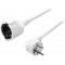 LogiLink LPS101 Cable d'alimentation Schuko Plug vers Schuko Jack 250 V 16 A 50 Hz3 m Blanc