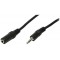 LogiLink CA1056 Cable Acoustique 3,5 mm male/Femelle 10 m Noir