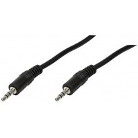 LogiLink CA1048 Cable Acoustique 2 x 3,5 mm male stereo 0,2 m Noir