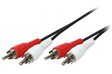 LogiLink CA1039 Cable Acoustique 2 x 2 Cinch male 2,5 m Noir