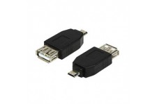 LogiLink AU0029 Adaptateur USB 2.0 Micro B Male/A Femelle Noir