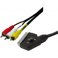 LogiLink CA1029 Cable SCART male/3 x RCA male 2 m Noir