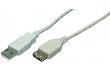 LogiLink CU0011 Cable USB 2.0 Male/femelle 3 m Gris