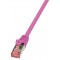 LogiLink PrimeLine Cable reseau Cat6 S/FTP AWG27 PIMF LSZH 10 m Rose