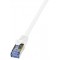 LogiLink PrimeLine Cable reseau Cat6A S/FTP AWG26 PIMF LSZH 0,25 m Blanc