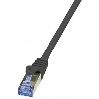 LogiLink PrimeLine Cable reseau Cat6A S/FTP AWG26 PIMF LSZH 0,25 m Noir