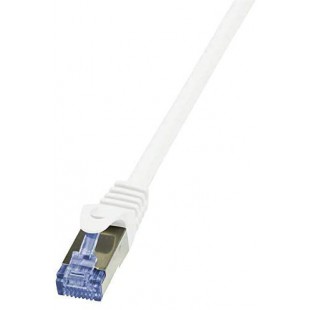 LogiLink PrimeLine Cable reseau Cat6A S/FTP AWG26 PIMF LSZH 3 m Blanc