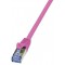 LogiLink PrimeLine Cable reseau Cat6A S/FTP AWG26 PIMF LSZH 5 m Rose