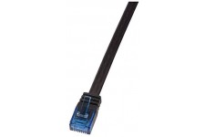 LogiLink CP0133B Cable reseau Cat5e UTP AWG 30 RJ45 0,50 m Bleu/Noir