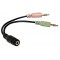 LogiLink CA0020 Adaptateur acoustique stereo Femelle/Male 0,15 m Jack 3,5 mm Multicolore