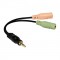 LogiLink CA0021 Adaptateur acoustique stereo Male/Femelle 0,15 m Jack 3,5 mm Multicolore