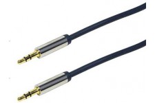 Cable connecteur Audio 3.5 stereo coudee Droit 3 m