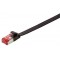 CF2053S RJ45 Cable reseau, cable Patch Cat 6 U/FTP 2.00 m Noir Contacts dores 1 pc(s)