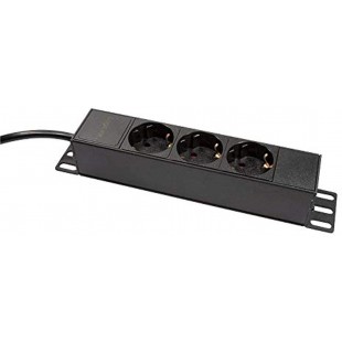 LogiLink PDU3B01 unite de Distribution d'energie 3 Sortie(s) CA 1U Noir