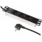 LogiLink PDU3B01 unite de Distribution d'energie 3 Sortie(s) CA 1U Noir
