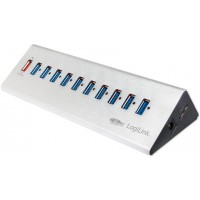 LogiLink UA0229 hub & concentrateur USB 3.2 Gen 1 (3.1 Gen 1) Micro-B 5000 Mbit/s Aluminium, Noir