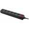LogiLink LPS202B Multiprises Plug EU avec Commutateur On-Off 6 Prises + Cable 1,50 m Noir