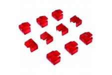 RJ45 1 Port x et 10 x Serrures 10x Schlosser Rot