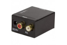 Logili ca0102 coaxial et TOSLINK Convertisseur audio analogique L/R sur table, Circuit de bruit libre transferts Noir NKAdaptate