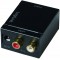 Logili ca0102 coaxial et TOSLINK Convertisseur audio analogique L/R sur table, Circuit de bruit libre transferts Noir NKAdaptate
