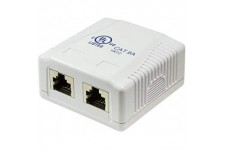 LogiLink NP0074 Boite de jonction Cat.6A avec boitier en saillie 2 x RJ45 STP