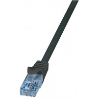 LogiLink CP3043U cable de reseau 1,5 m Cat6a U/UTP (UTP) Noir - Cables de reseau (1,5 m, Cat6a, U/UTP (UTP), RJ-45, RJ-45, Noir)