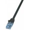 LogiLink CP3073U cable de reseau 5 m Cat6a U/UTP (UTP) Noir - Cables de reseau (5 m, Cat6a, U/UTP (UTP), RJ-45, RJ-45, Noir)